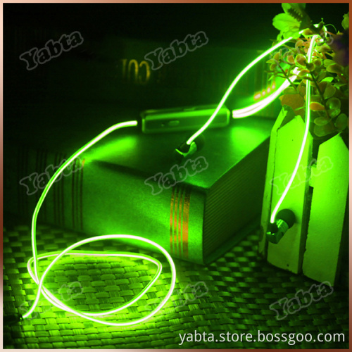 3C FCC RoHS Approved Heavy Bass In-Ear Visible EL flowing Light Glowing Earphone
